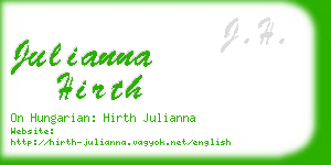 julianna hirth business card
